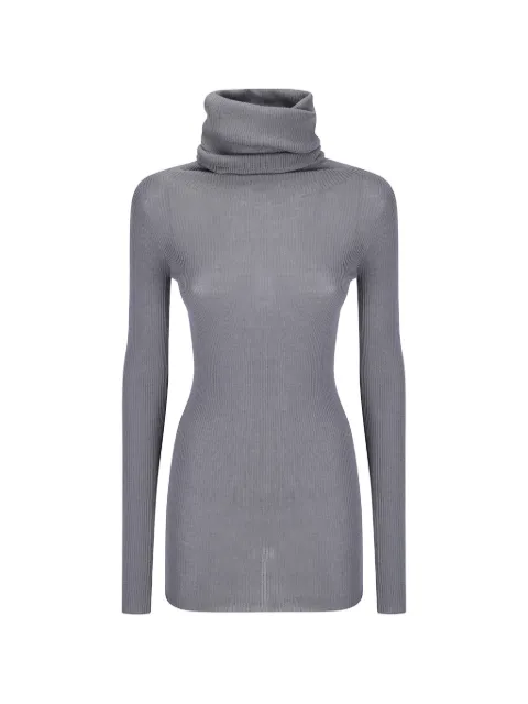 Rick Owens Ls Tube ribbed-knit roll-neck sweater