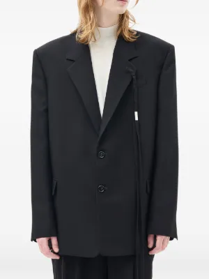 ANN DEMEULEMEESTER シングルボタンジャケット Ann Demeulemeester ボタンジャケット | ブラック | FARFETCH JP