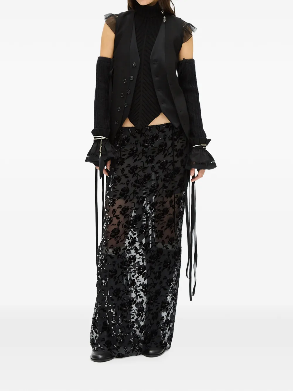 Ann Demeulemeester Eveline maxi-rok Zwart