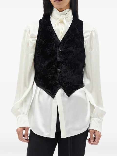Ann Demeulemeester Kaare paisley-embroidered velvet waistcoat