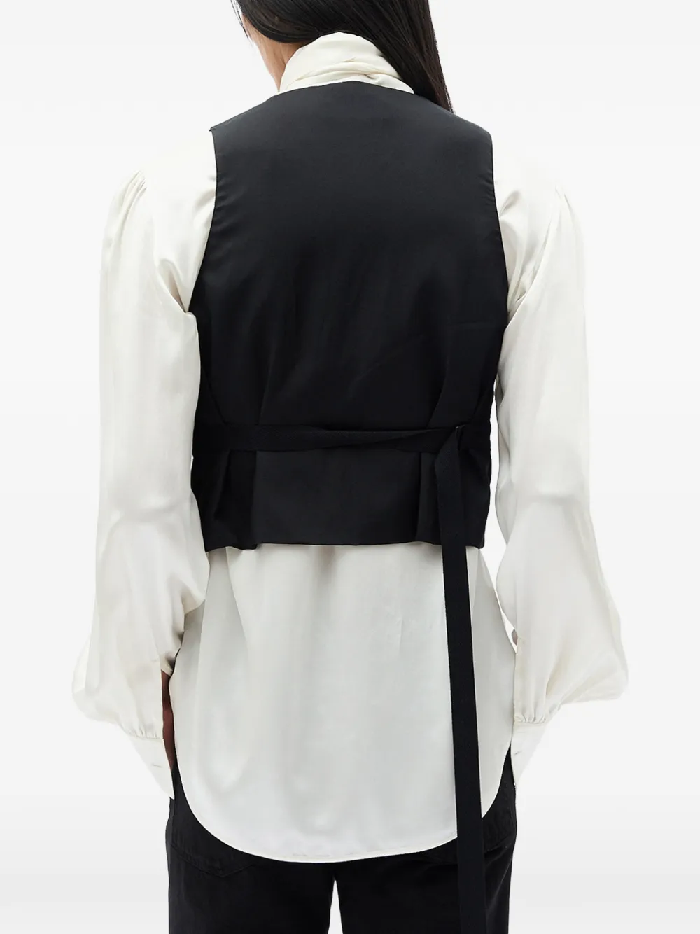 Ann Demeulemeester Kaare fluwelen gilet met paisley-borduurwerk Zwart