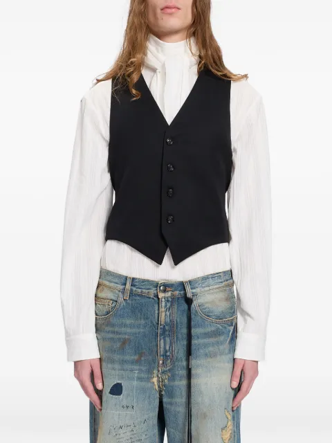 Ann Demeulemeester gabardine wool waistcoat
