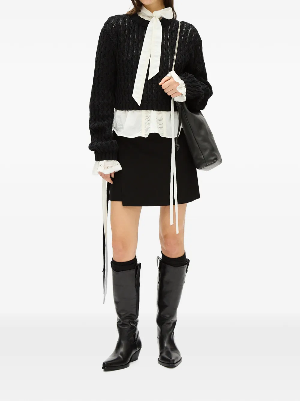 Ann Demeulemeester Mini-wikkelrok Zwart