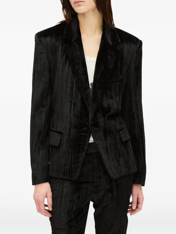 Ann Demeulemeester Susa Single-breasted Blazer in Black