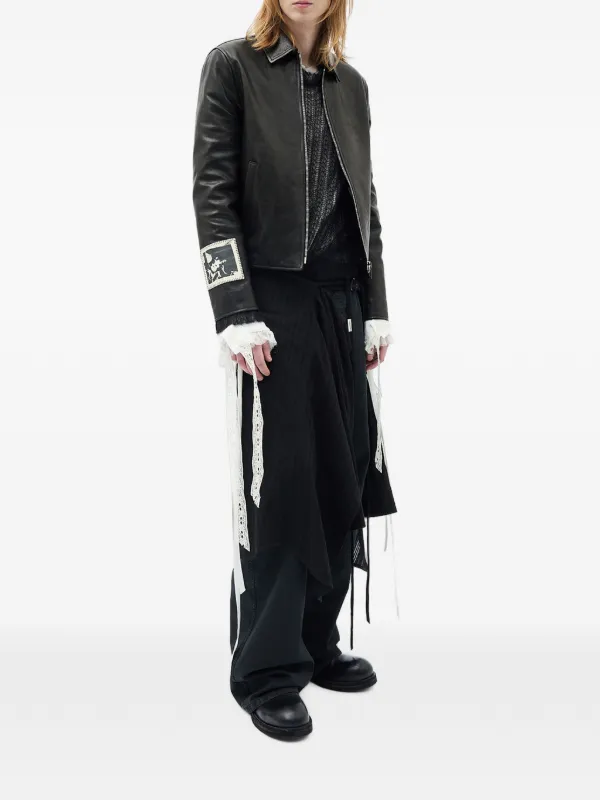 Ann Demeulemeester Monder Drawstring Trousers | Black | FARFETCH