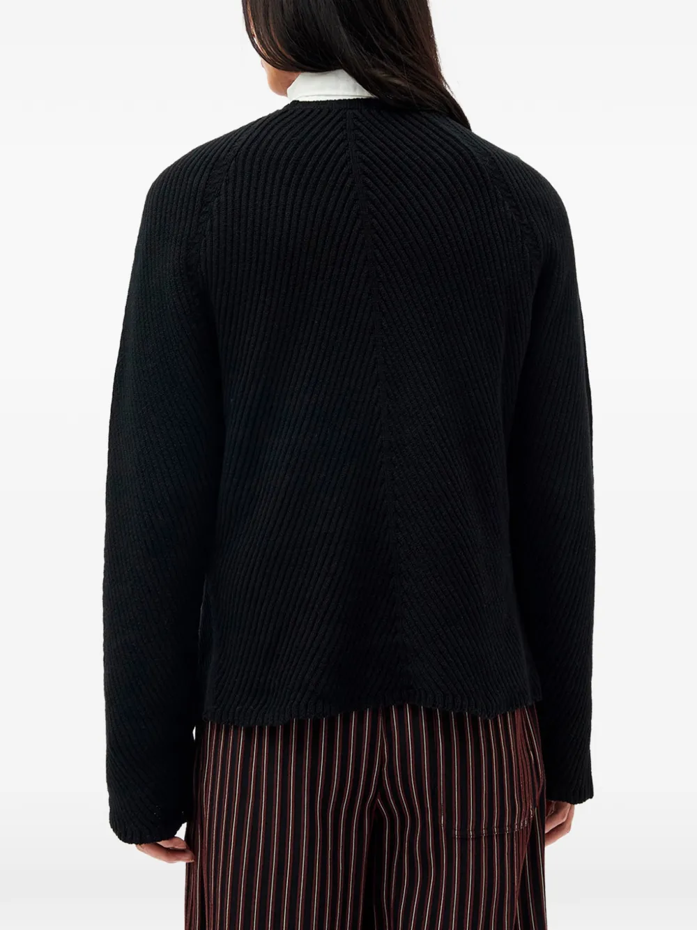 Ann Demeulemeester Ribgebreide trui Zwart