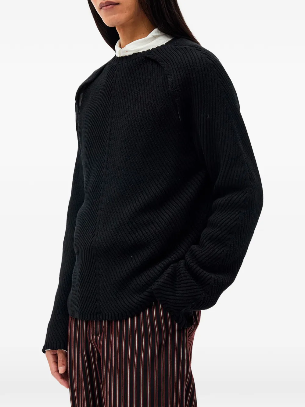 Ann Demeulemeester Ribgebreide trui Zwart