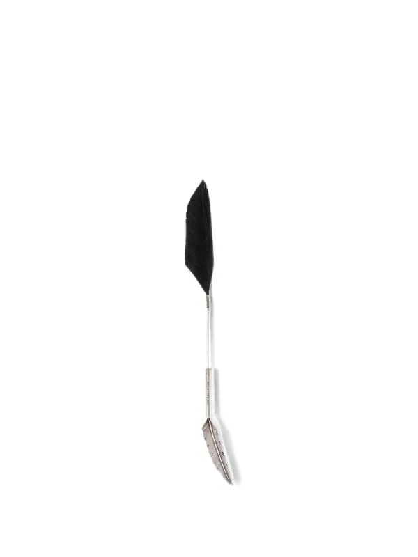 Ann Demeulemeester Feather-detail Drop Earrings in Silver