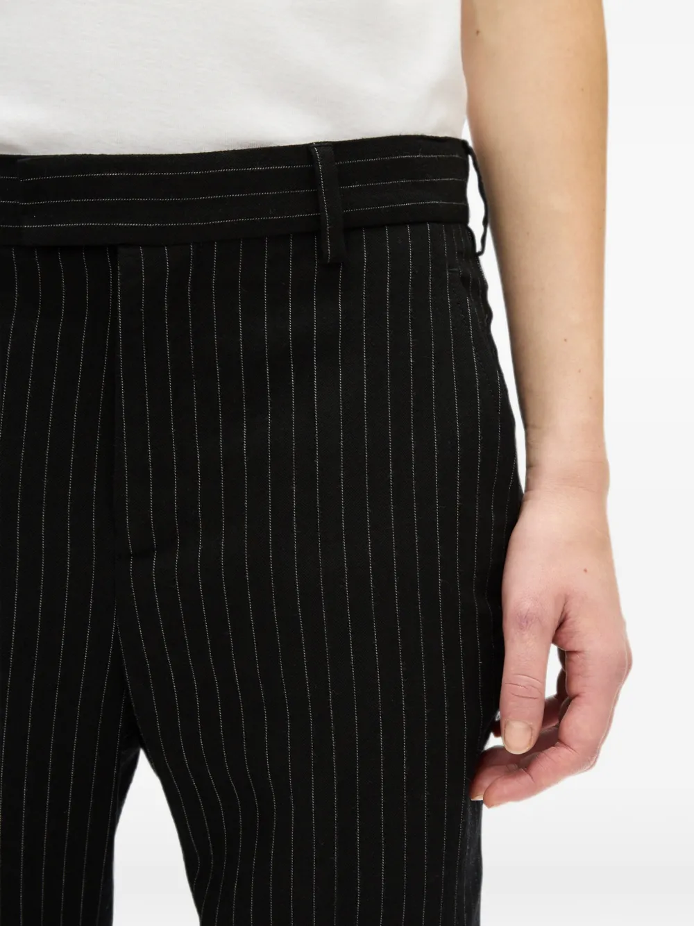Ann Demeulemeester Gestreepte broek Zwart