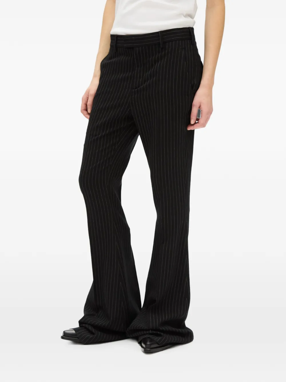 Ann Demeulemeester Gestreepte broek Zwart