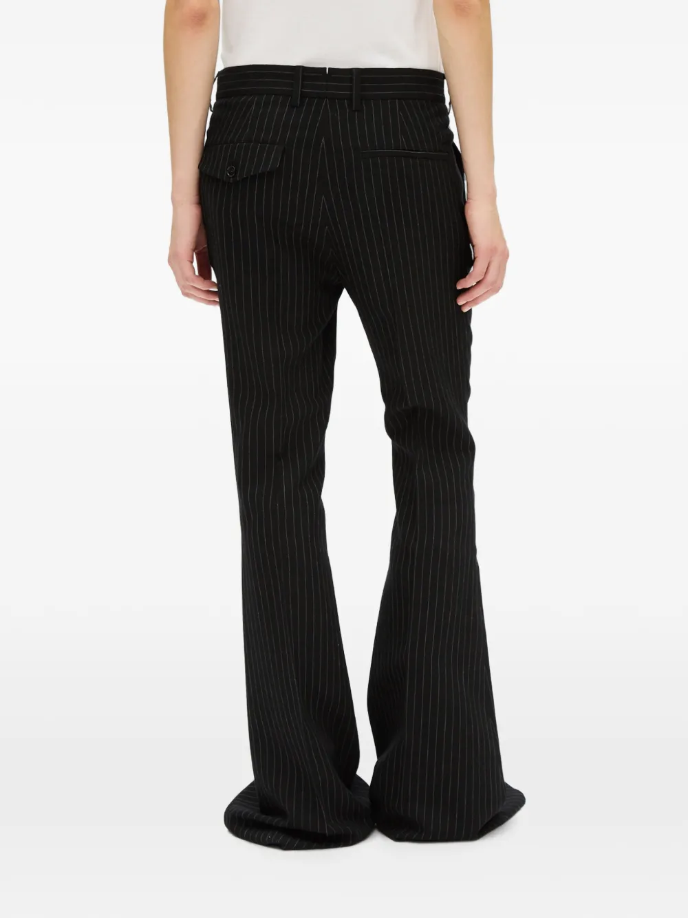 Ann Demeulemeester Gestreepte broek Zwart