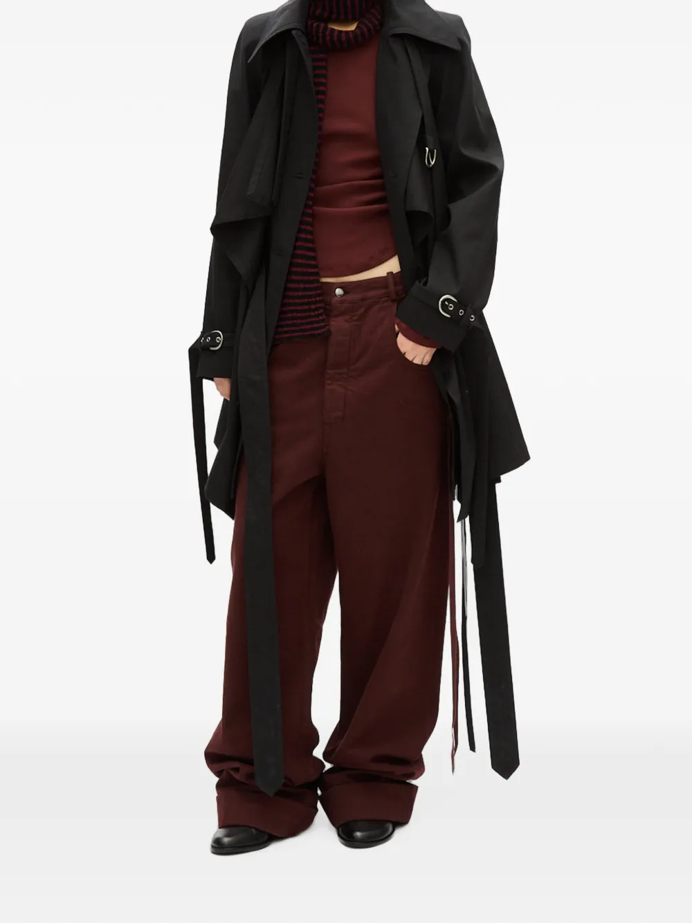 Ann Demeulemeester Gekreukt T-shirt met stippen Bruin