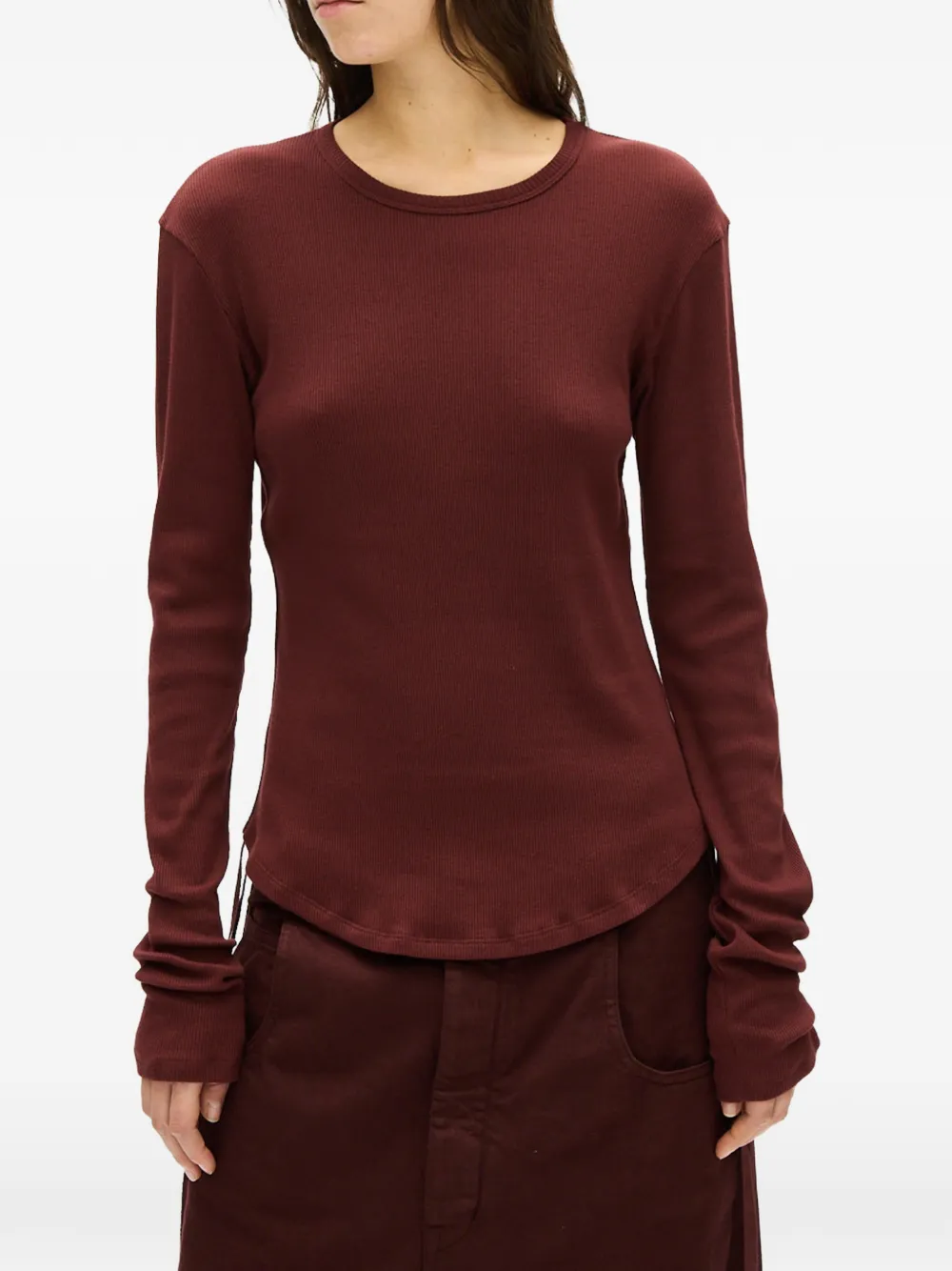 Ann Demeulemeester T-shirt Dot Wrinkled - Marrone