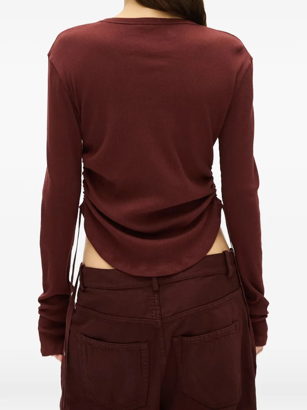 Ann Demeulemeester Gekreukt T-shirt met stippen Bruin