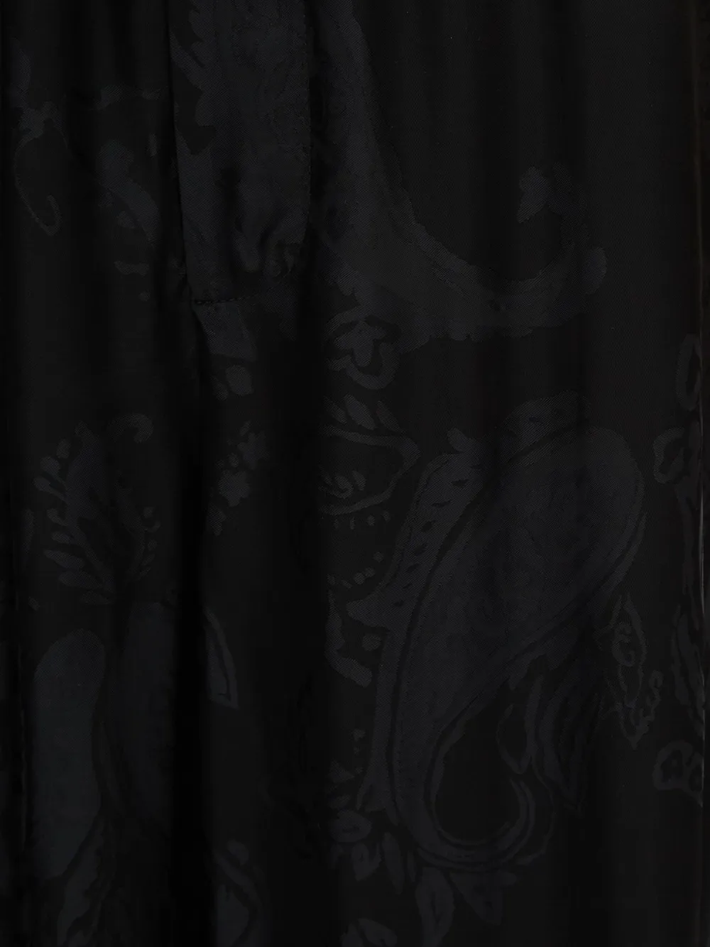 Ann Demeulemeester Nevi Paisley Satin Trousers in Black, view 5