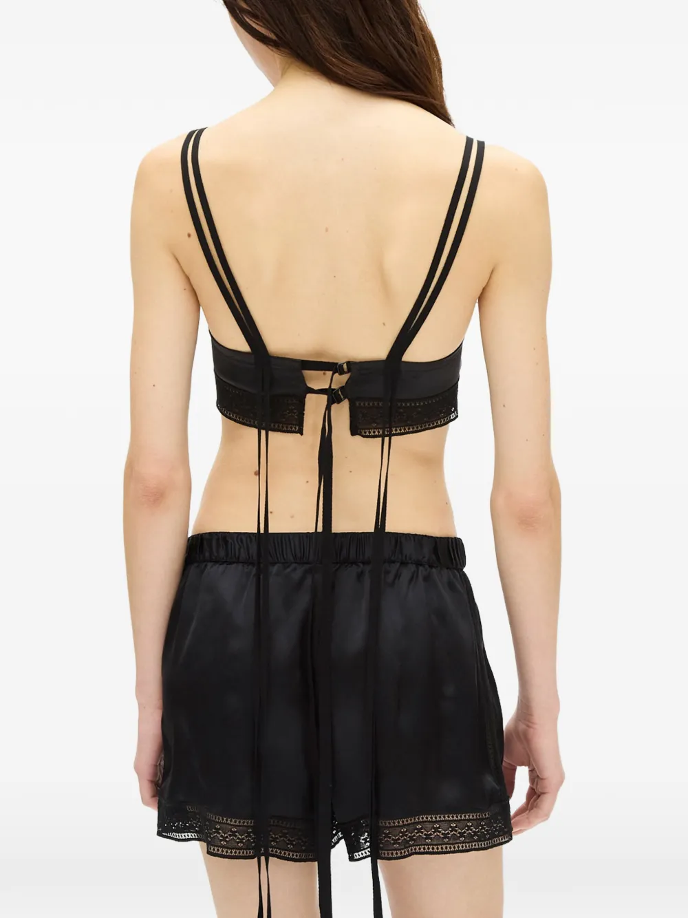 Ann Demeulemeester Xaja bralette met kanten afwerking Zwart