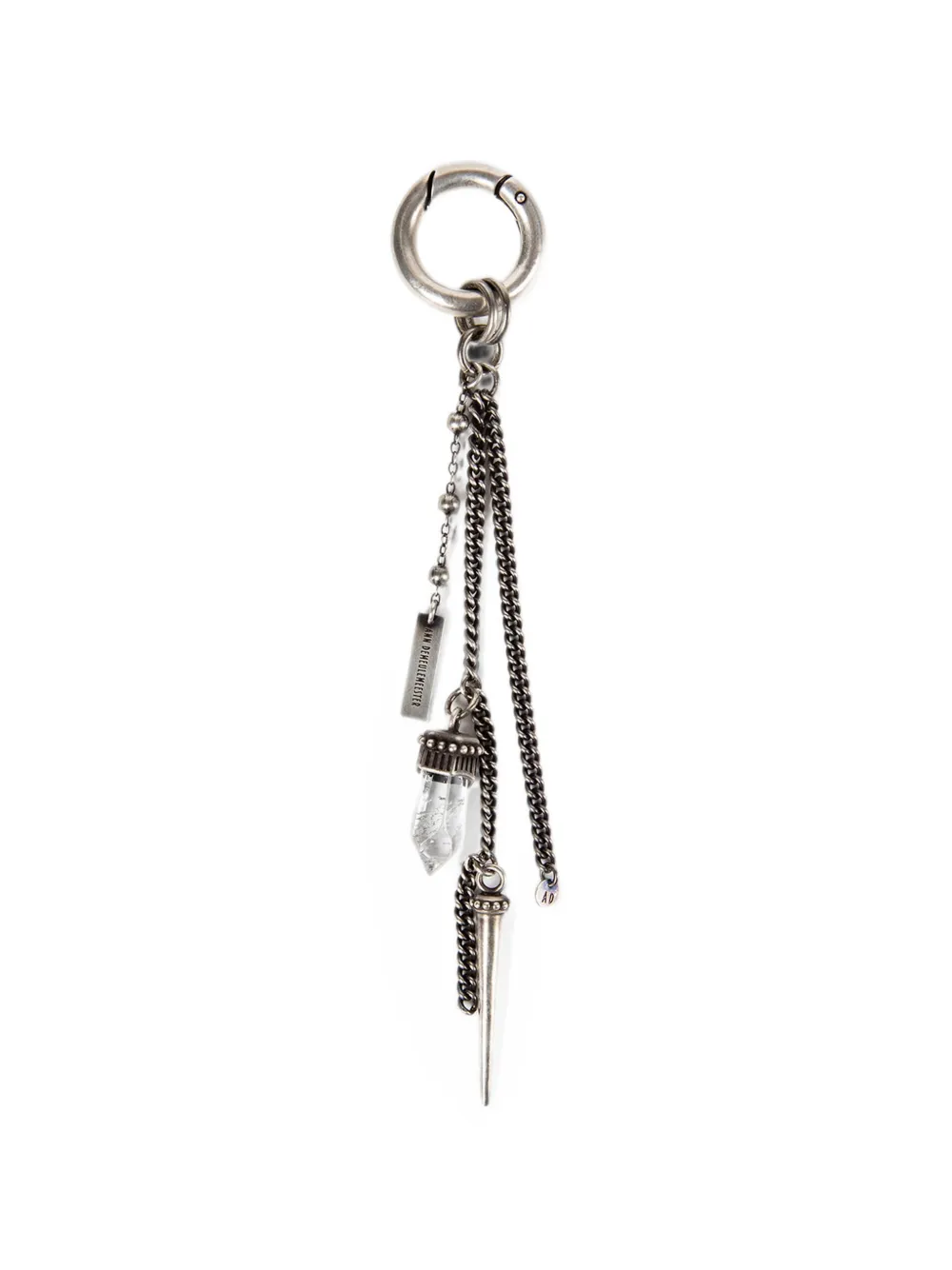 Ann Demeulemeester Sima curb-link keyring | Silver | Image 1