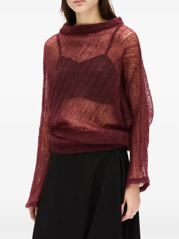Ann Demeulemeester Christabel Sweater in Red