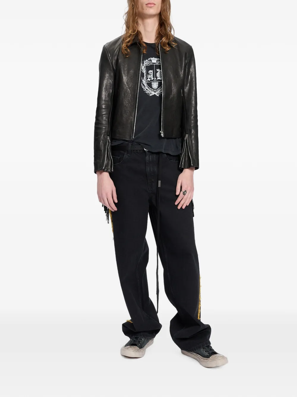 Ann Demeulemeester T-shirt met logoprint Zwart