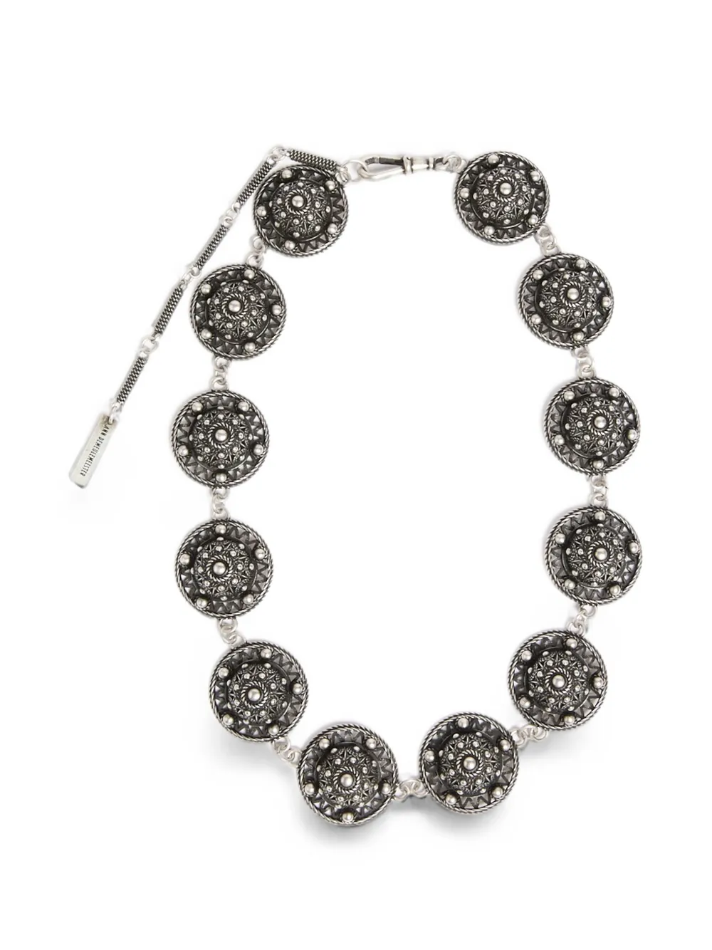 Ann Demeulemeester Collana con perline - Argento
