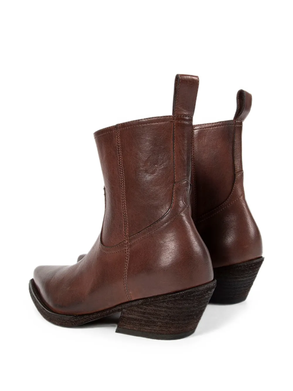 Ann Demeulemeester Pointed-toe Ankle Boots in Brown, view 3