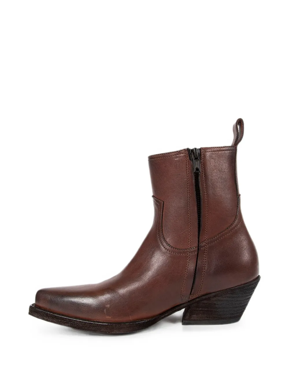 Ann Demeulemeester Pointed-toe Ankle Boots in Brown, view 4