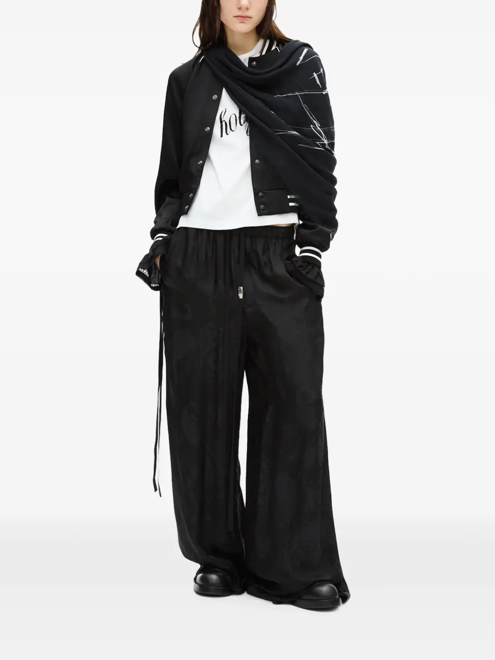Ann Demeulemeester Vesta Scarf | Black | FARFETCH