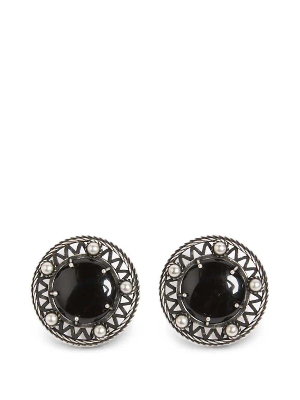 Ann Demeulemeester Orecchini con dettaglio cut-out - Argento