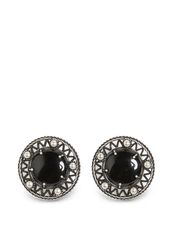 Ann Demeulemeester Embellished Cut-out Earrings in Silver