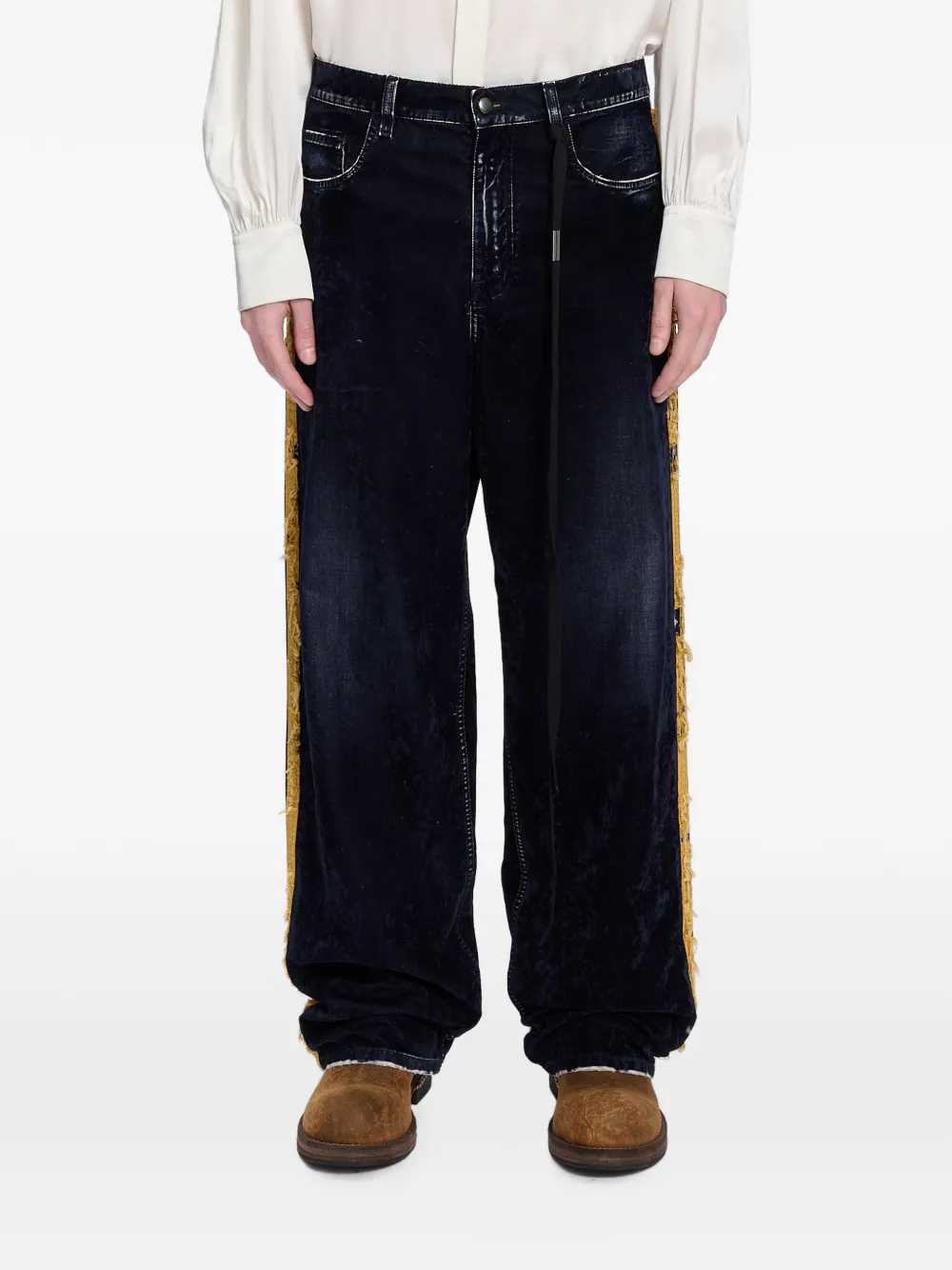 Ann Demeulemeester Jeans a gamba ampia - Blu