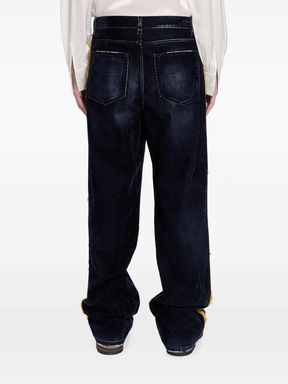 Ann Demeulemeester Jeans met wijde pijpen Blauw