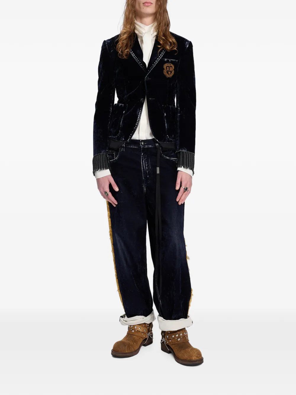Ann Demeulemeester Jeans met wijde pijpen Blauw