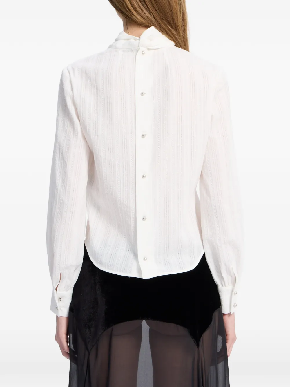 Ann Demeulemeester Geplooide blouse Wit