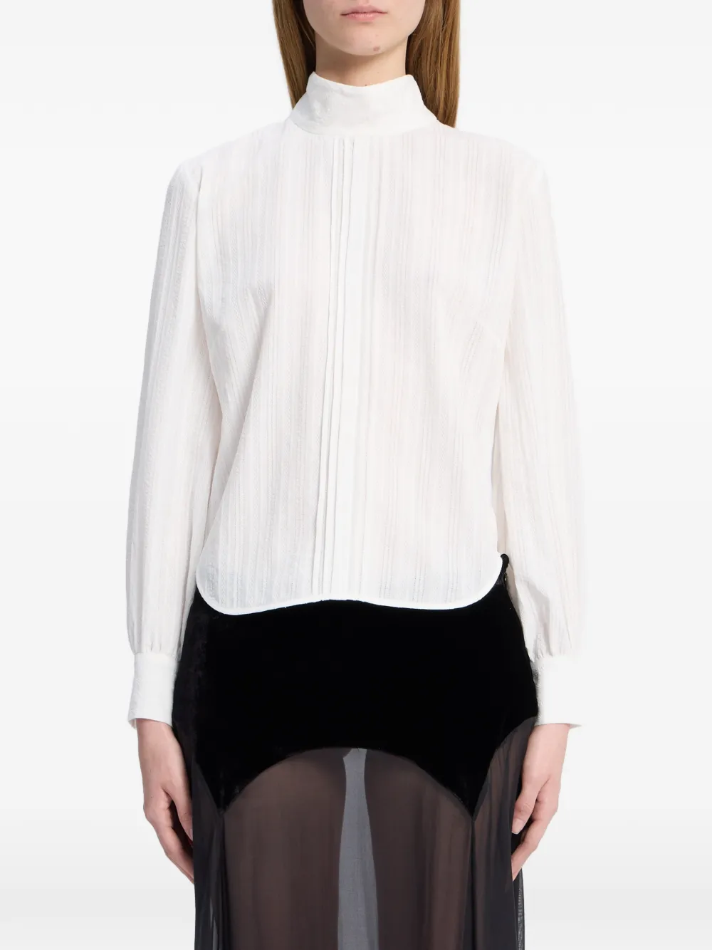 Ann Demeulemeester Geplooide blouse Wit