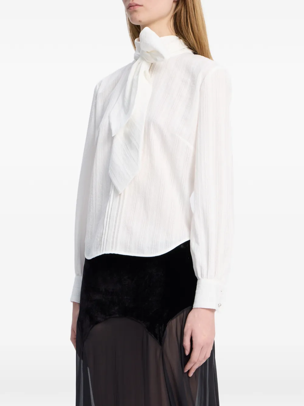 Ann Demeulemeester Geplooide blouse Wit