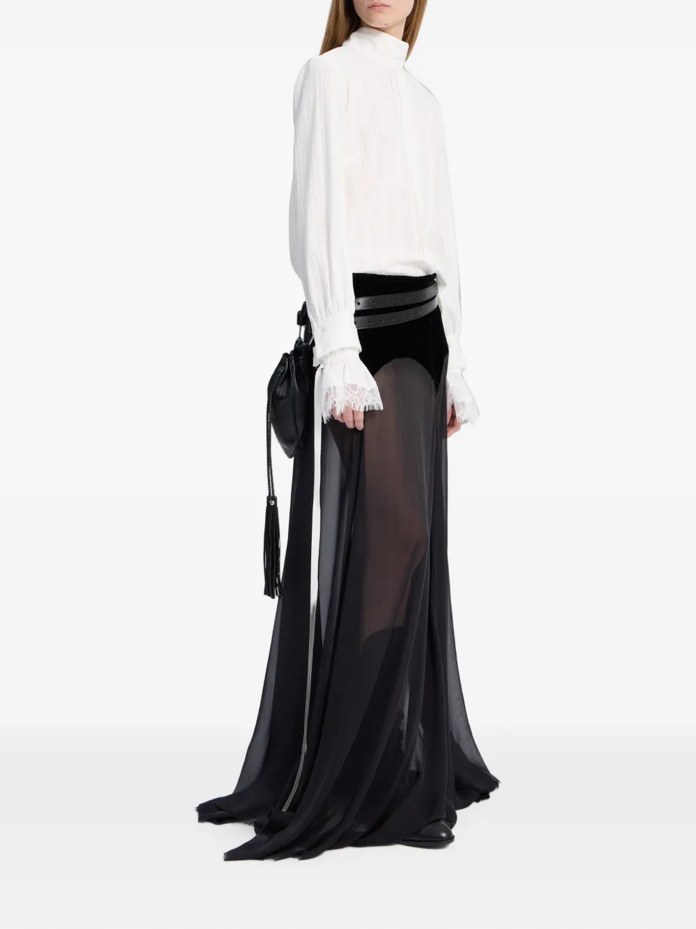 Ann Demeulemeester Geplooide blouse Wit