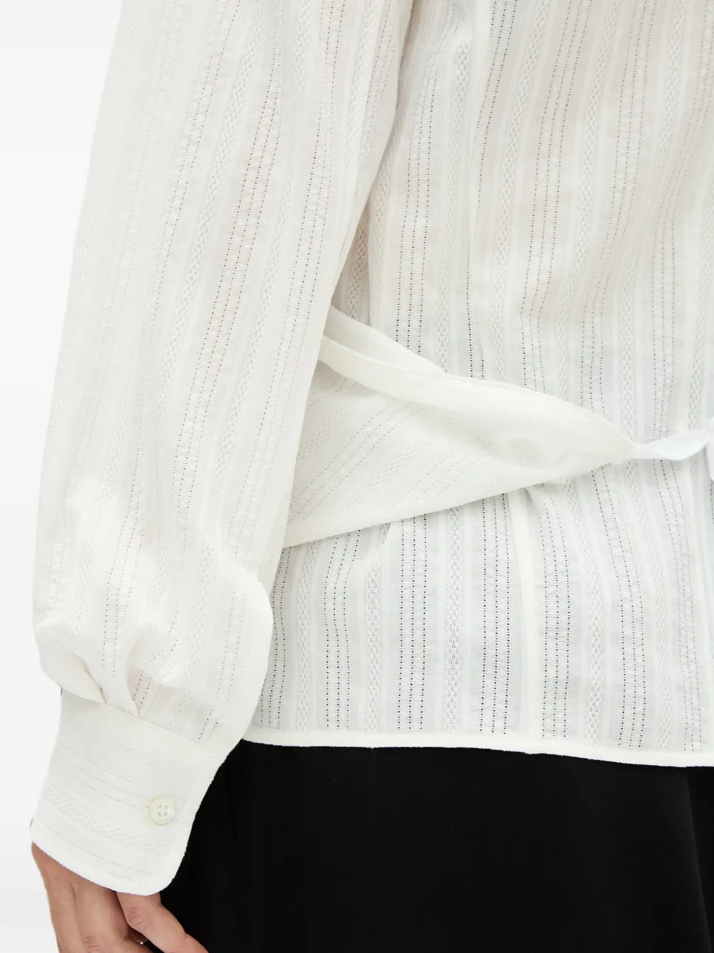 Ann Demeulemeester Alba blouse met wikkel-design Wit