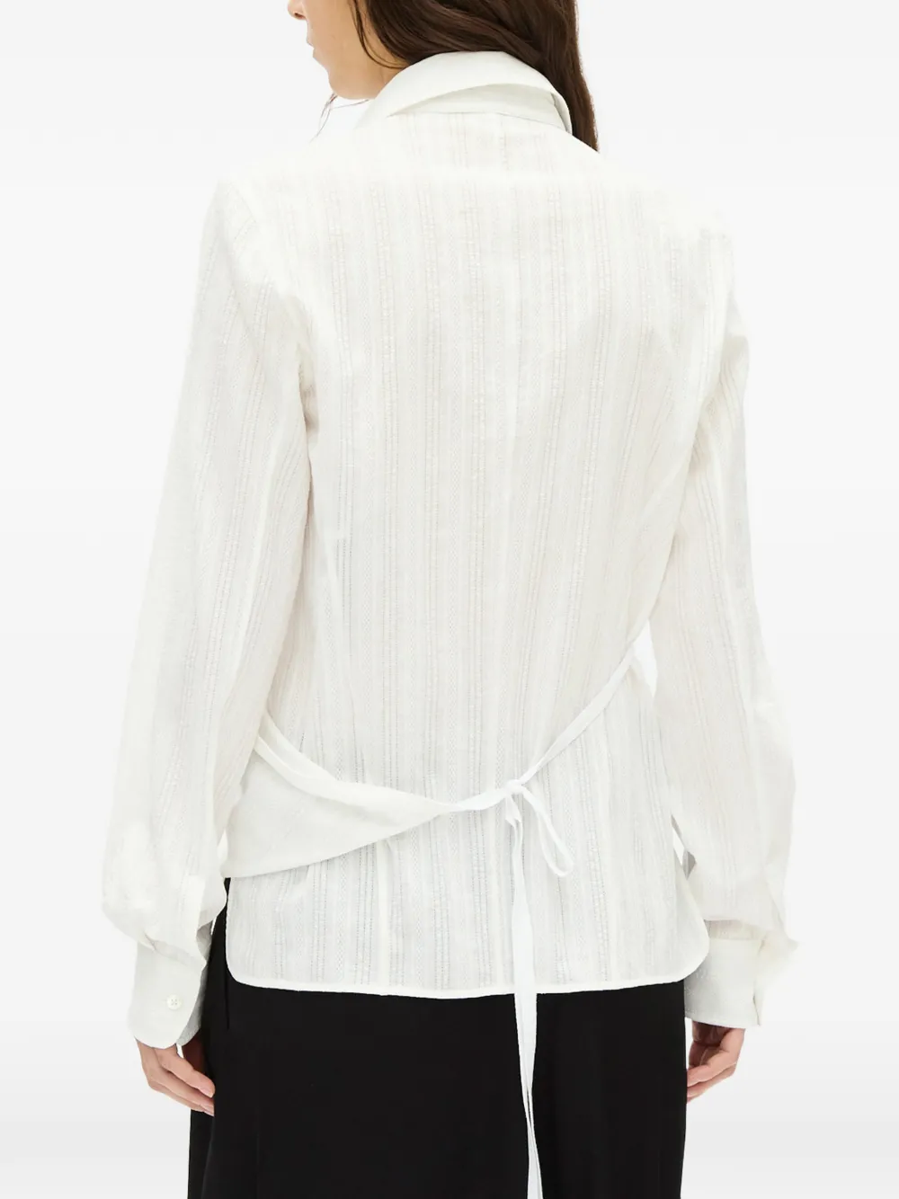 Ann Demeulemeester Alba blouse met wikkel-design Wit