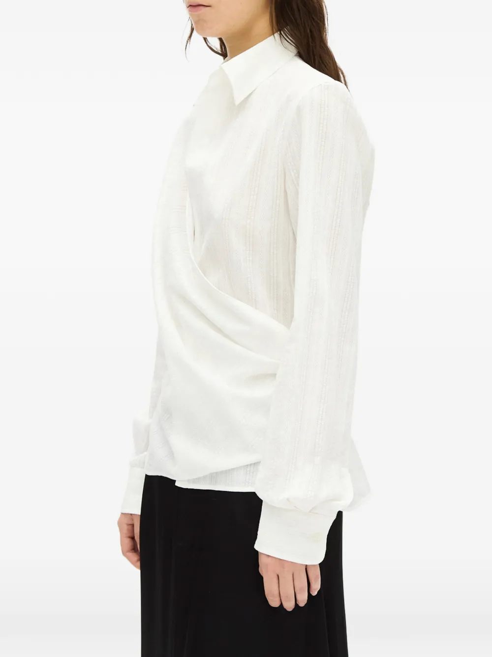 Ann Demeulemeester Alba blouse met wikkel-design Wit
