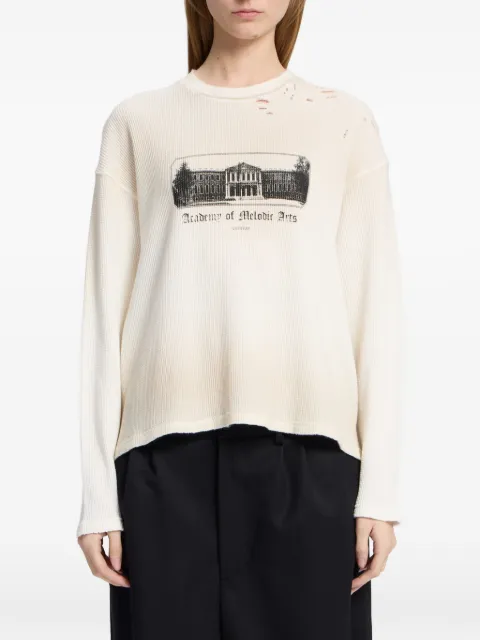 Ann Demeulemeester playera manga larga con efecto envejecido