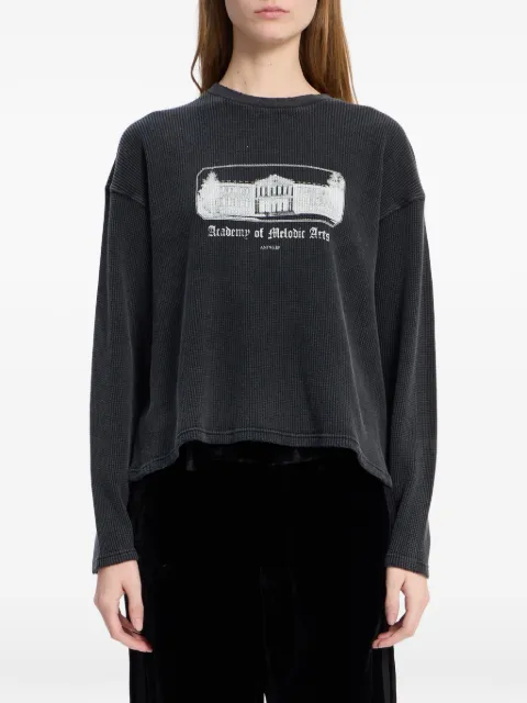 Ann Demeulemeester graphic-print waffle-knit T-shirt
