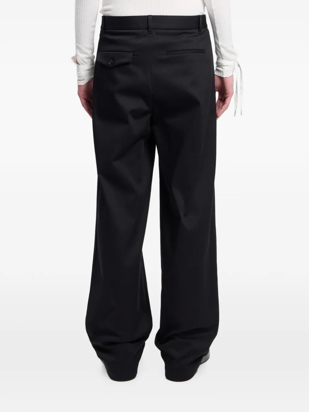 Ann Demeulemeester Katoenen straight broek Zwart