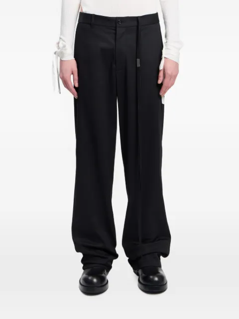 Ann Demeulemeester pantalon en coton à coupe droite