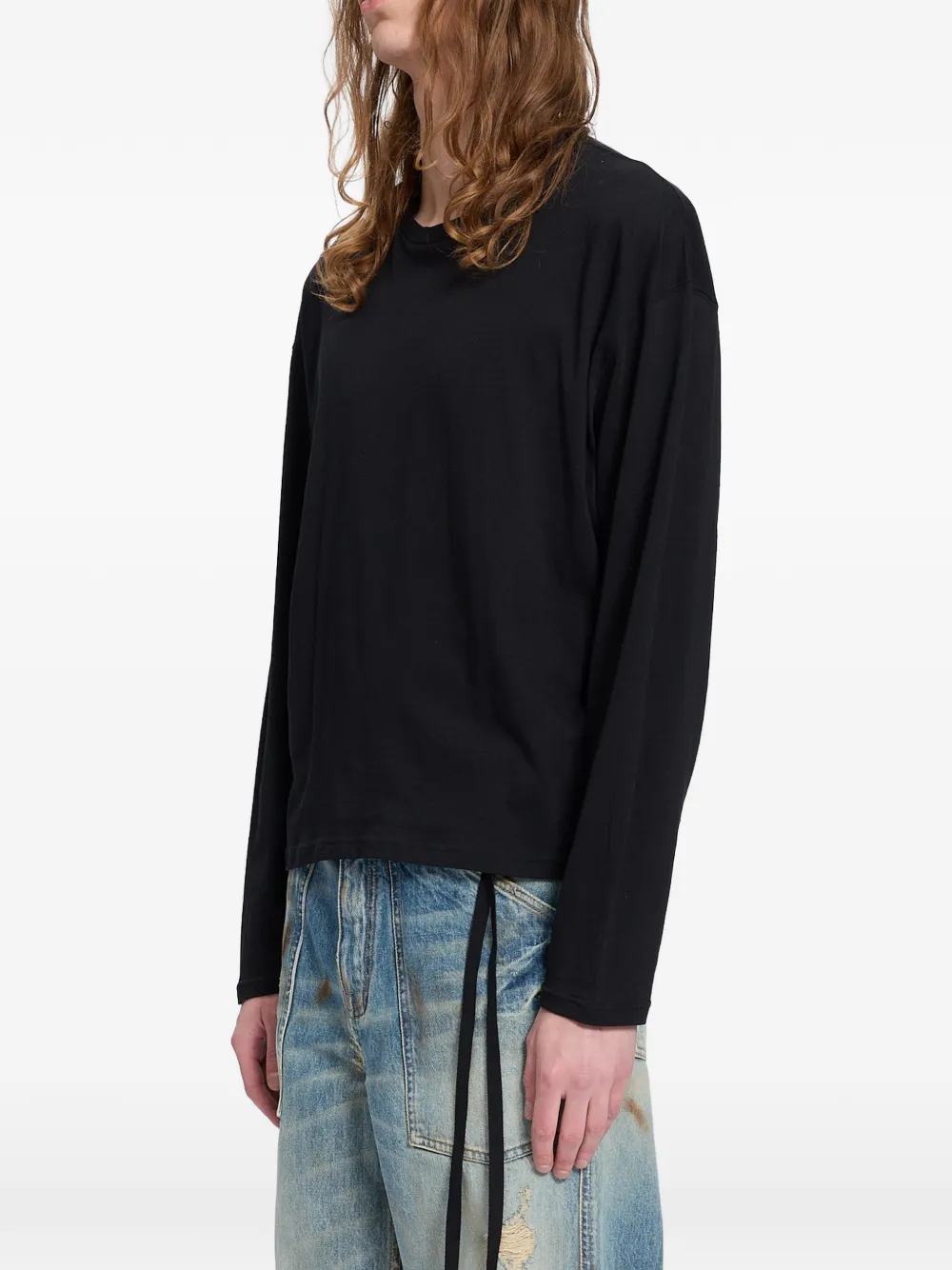 Ann Demeulemeester T-shirt met tekst Zwart