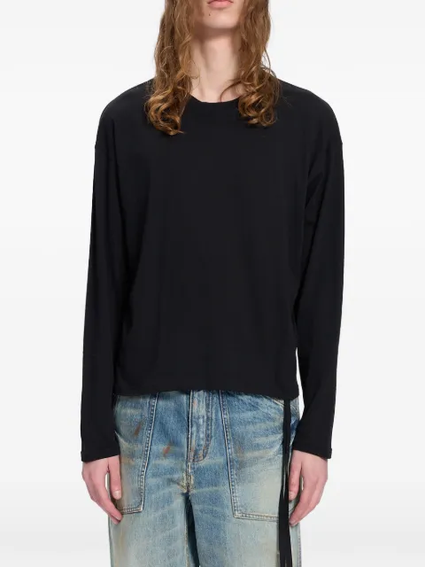 Ann Demeulemeester langærmet T-shirt med slogan-tryk