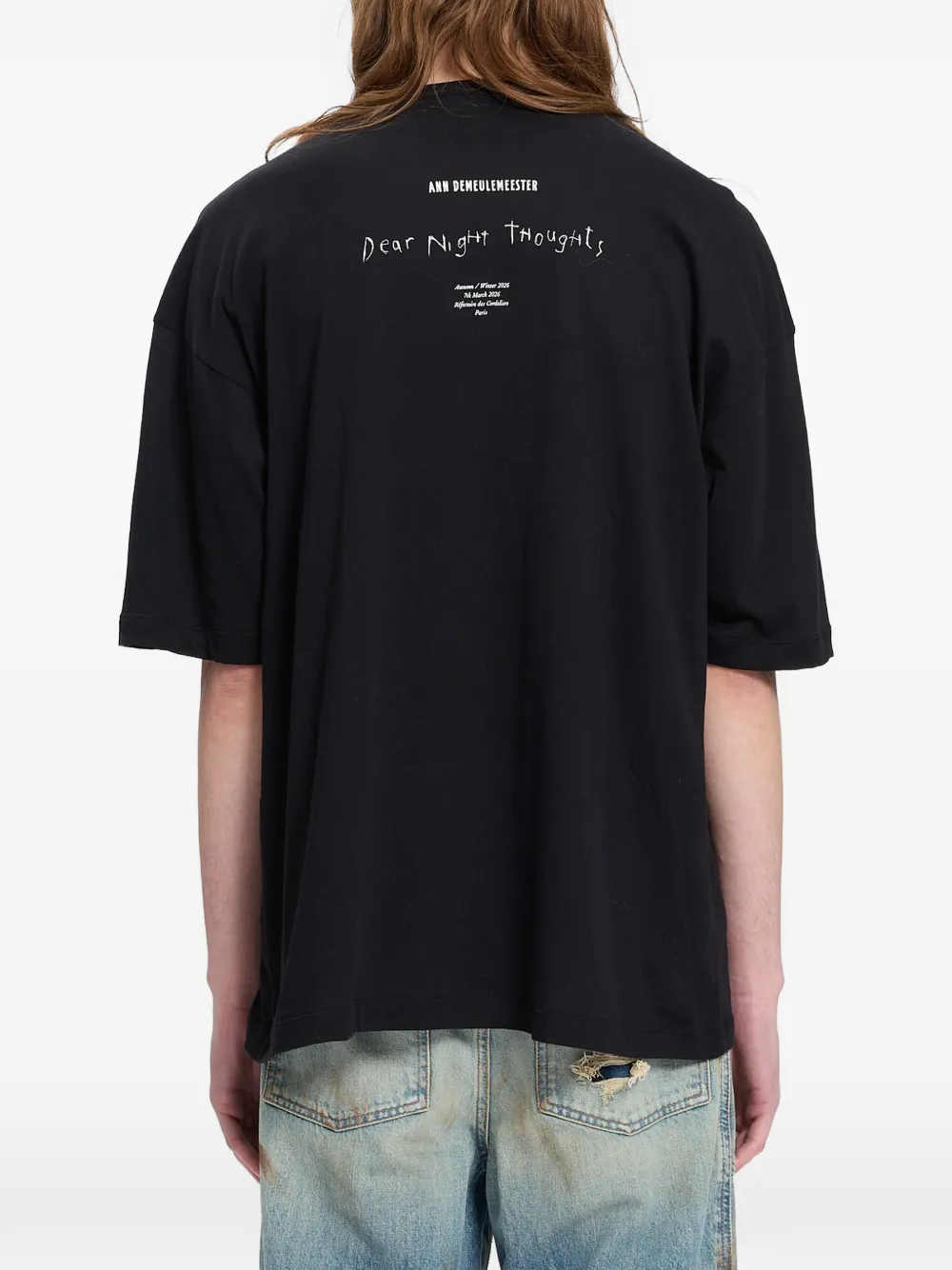 Ann Demeulemeester T-shirt met print Zwart