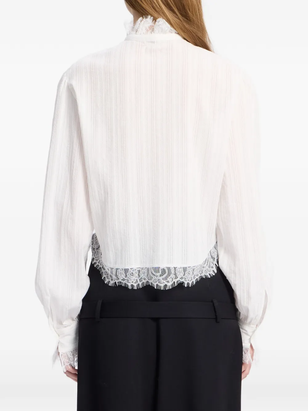 Ann Demeulemeester Blouse met ruches Wit