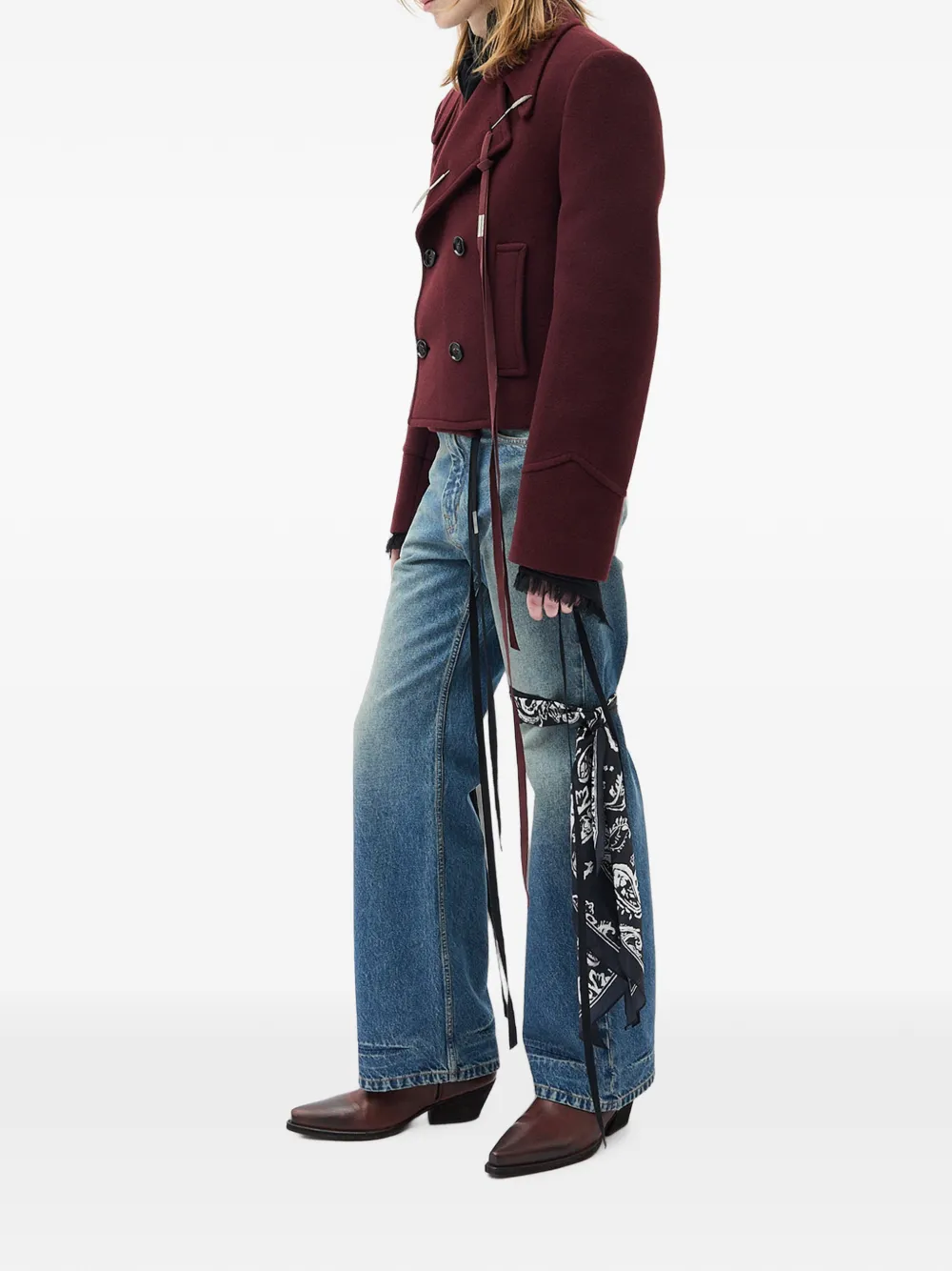 Ann Demeulemeester Alarik flared jeans Blauw