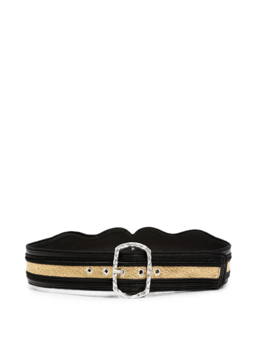 Ann Demeulemeester Cintura con orlo a smerlo - Nero