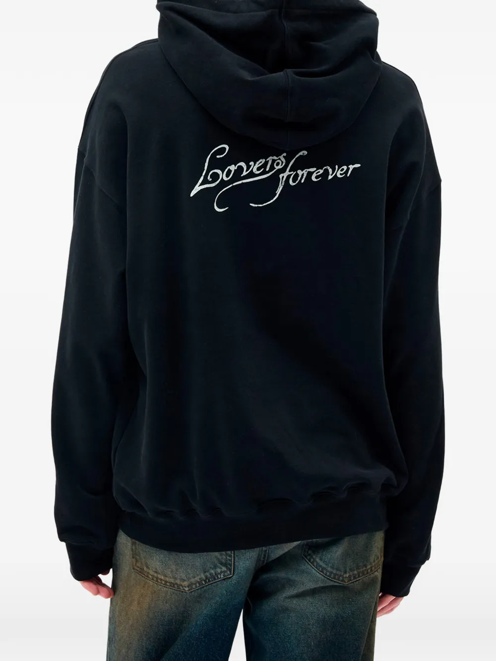 Ann Demeulemeester Bardi hoodie met print Zwart